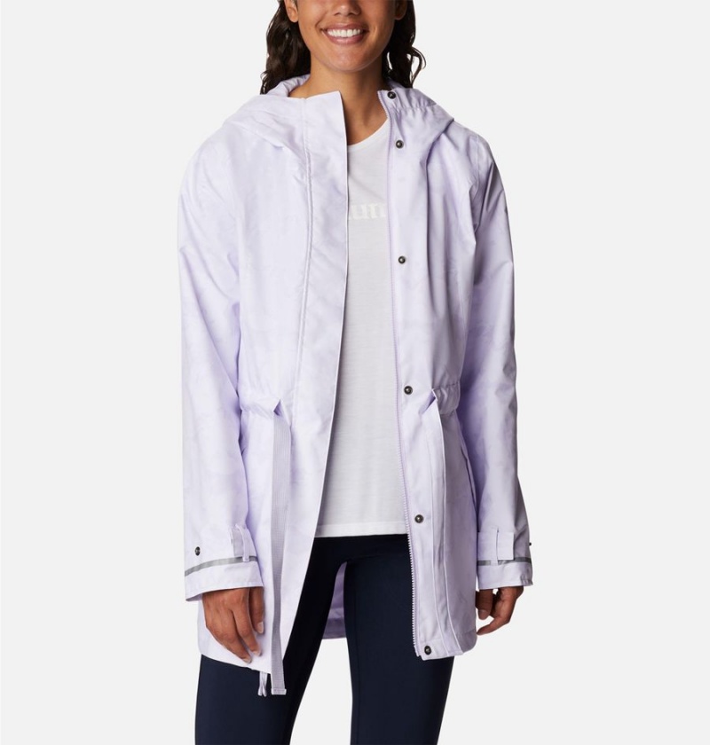 Purple Women's Columbia Here and There II Trench Rain Jacket | WPJEO-5672