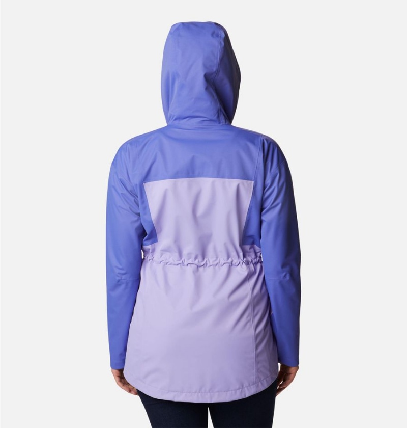 Purple Women's Columbia Hikebound Long Rain Jacket | ZQSIP-0937