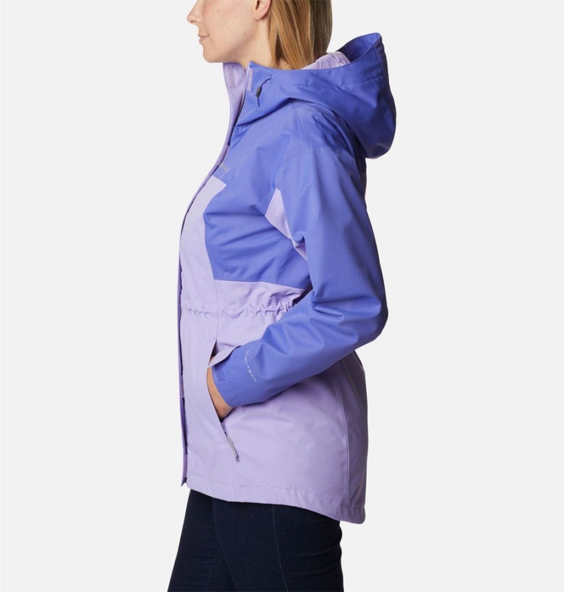 Purple Women's Columbia Hikebound Long Rain Jacket | ZQSIP-0937