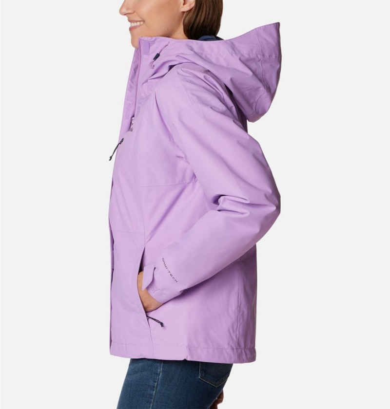 Purple Women's Columbia Hikebound Rain Jacket | UGOTL-8091