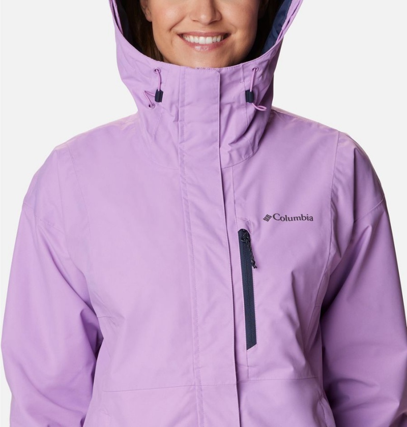 Purple Women's Columbia Hikebound Rain Jacket | UGOTL-8091