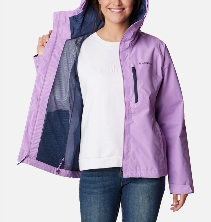 Purple Women's Columbia Hikebound Rain Jacket | UGOTL-8091