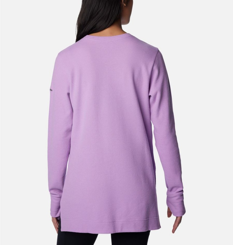 Purple Women's Columbia Holly Hideaway Waffle Tunic Pullover | MEDWL-7564