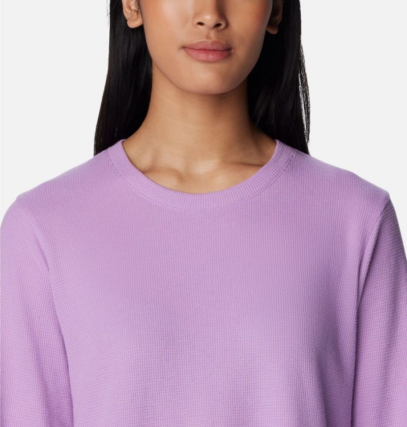 Purple Women's Columbia Holly Hideaway Waffle Tunic Pullover | MEDWL-7564