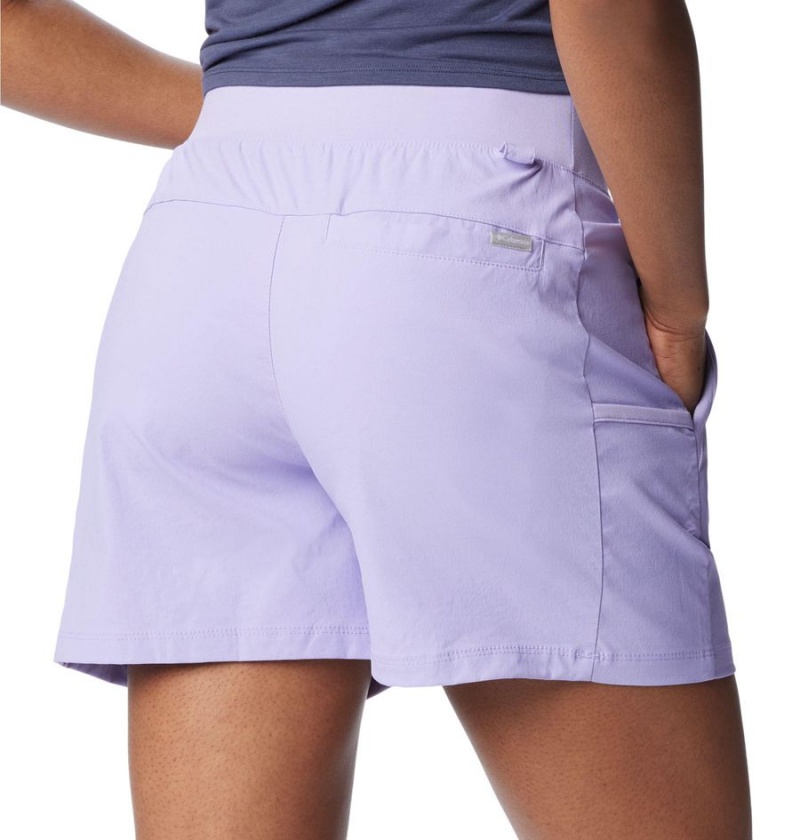 Purple Women's Columbia Leslie Falls Shorts | HLFZM-1796