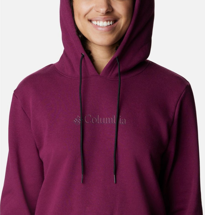 Purple Women's Columbia Logo II Hoodie | IJVZH-2501