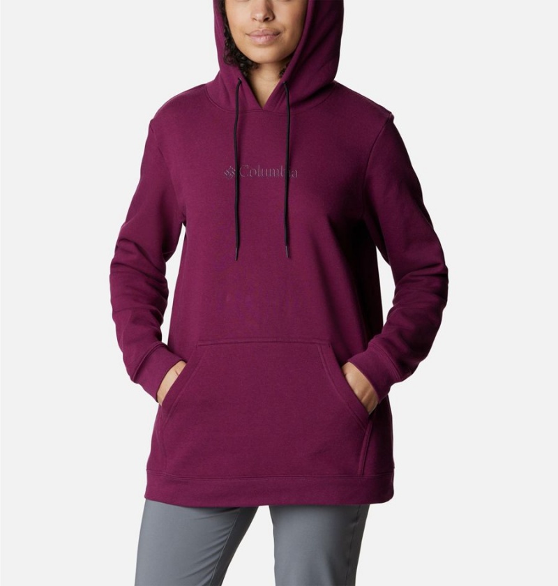 Purple Women's Columbia Logo II Hoodie | IJVZH-2501