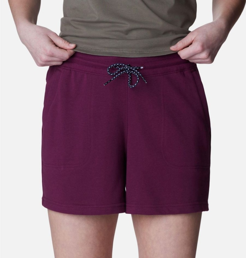 Purple Women's Columbia Mineral Ridge Pull On Shorts | BKOPG-6481