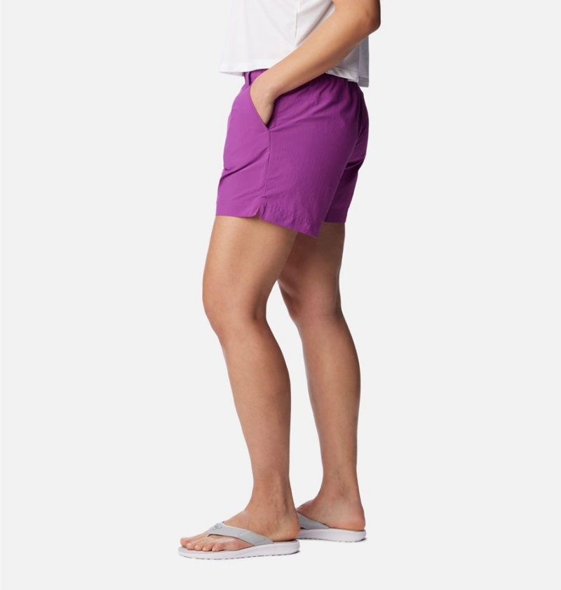 Purple Women's Columbia PFG Backcast Water Shorts | GULVA-9642