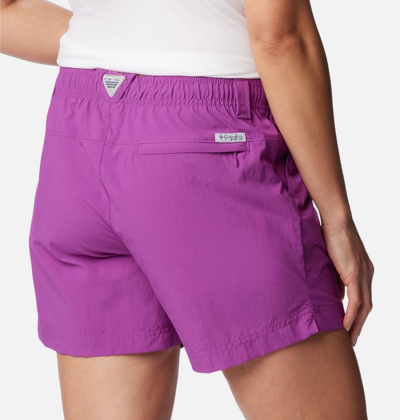 Purple Women's Columbia PFG Backcast Water Shorts | GULVA-9642