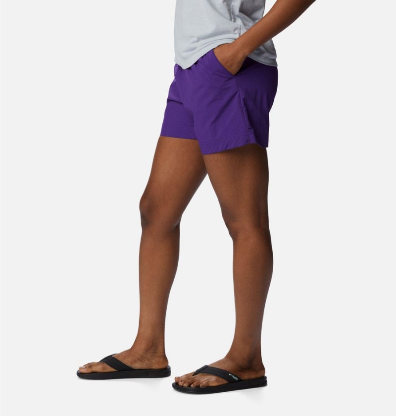 Purple Women's Columbia PFG Backcast Water Shorts | TSHPA-0352