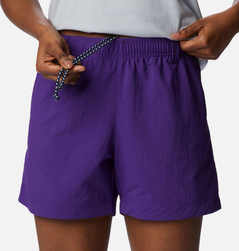 Purple Women's Columbia PFG Backcast Water Shorts | TSHPA-0352