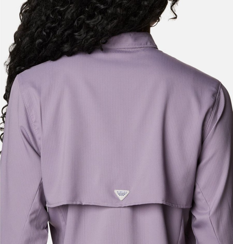 Purple Women's Columbia PFG Tamiami II Long Sleeve Shirt | VHMKY-8906