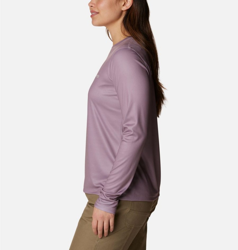 Purple Women's Columbia PHG Tough Shot Graphic Long Sleeve T-Shirt | RBGFP-7516