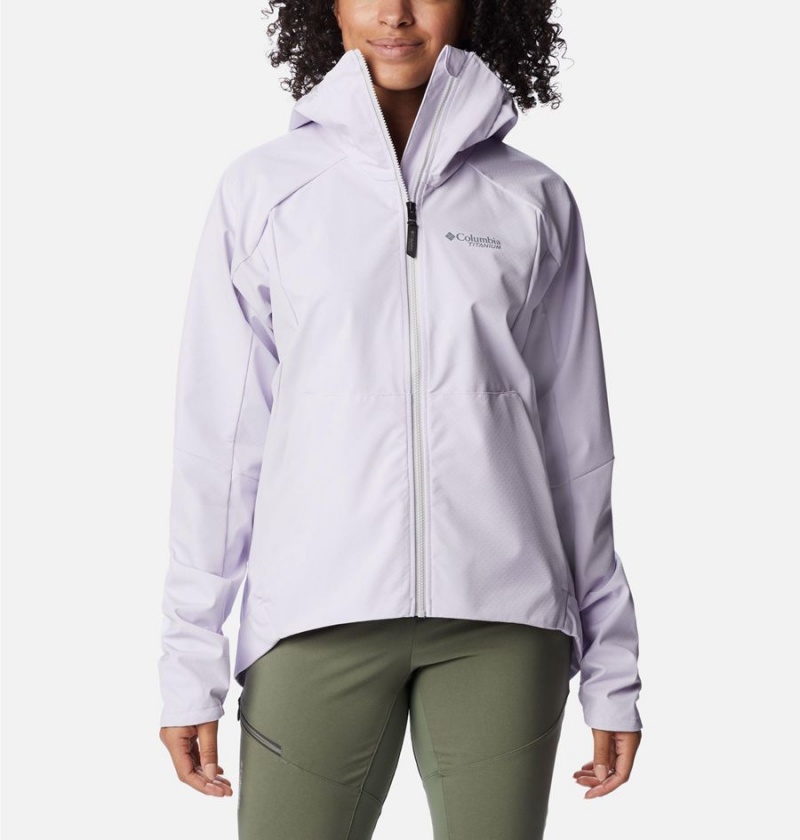 Purple Women\'s Columbia Platinum Peak Softshell Jackets | HOPNZ-9170