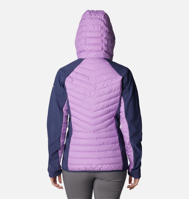 Purple Women's Columbia Powder Lite Hybrid Hooded Puffer Jacket | XRVDK-3549