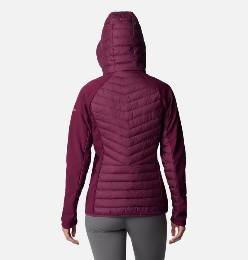 Purple Women's Columbia Powder Lite Hybrid Hooded Puffer Jacket | ZKYME-5648