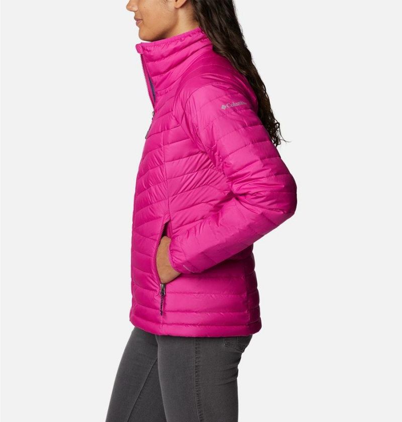 Purple Women's Columbia Powder Lite II Full Zip Puffer Jacket | EVMYJ-4098