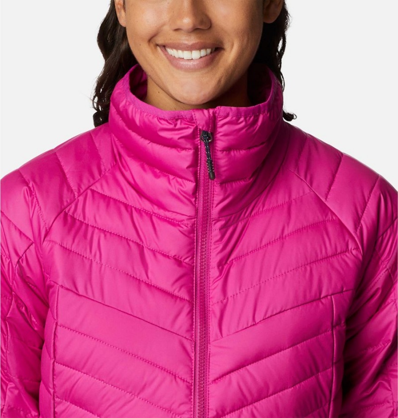 Purple Women's Columbia Powder Lite II Full Zip Puffer Jacket | EVMYJ-4098