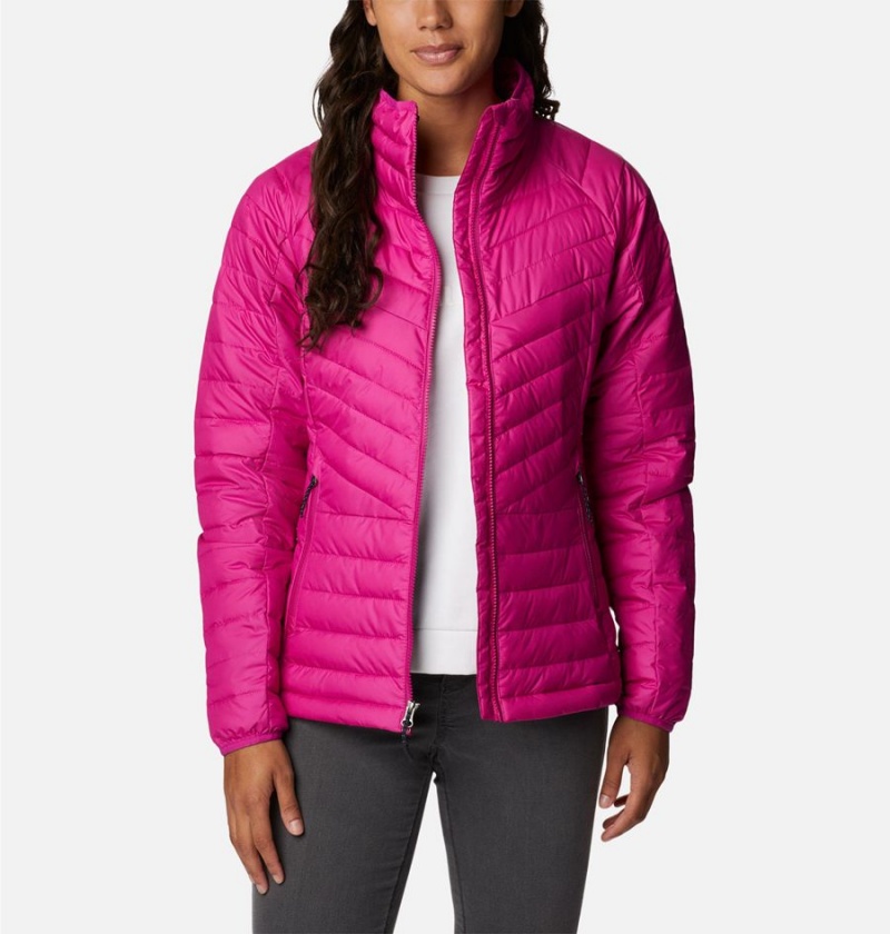 Purple Women's Columbia Powder Lite II Full Zip Puffer Jacket | EVMYJ-4098