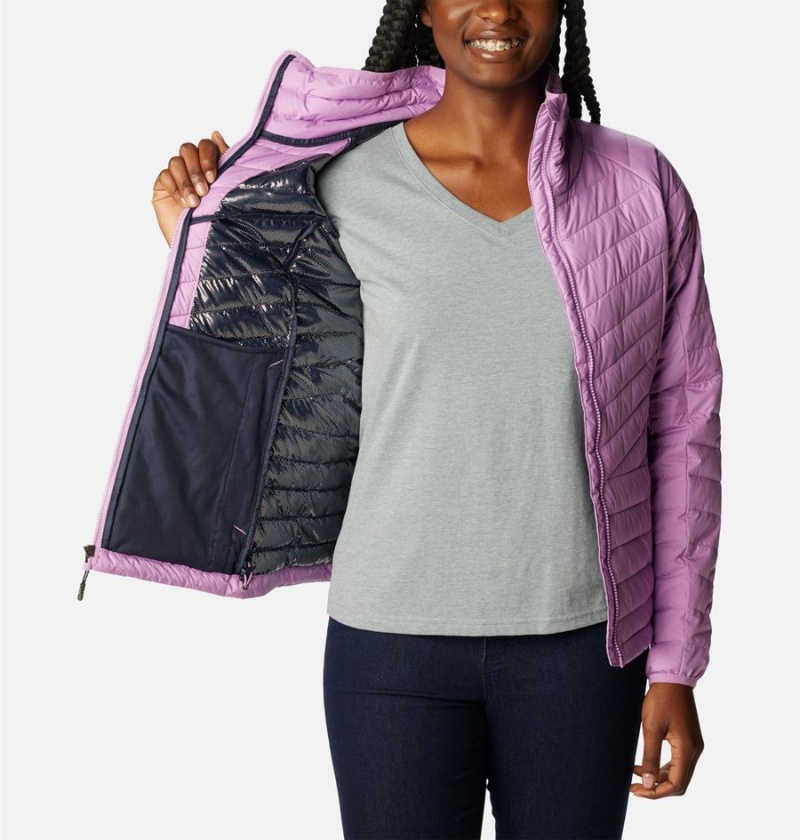 Purple Women's Columbia Powder Lite II Full Zip Puffer Jacket | LOFVI-1076