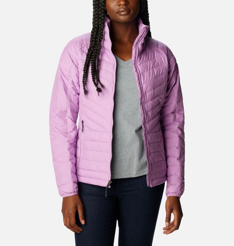 Purple Women's Columbia Powder Lite II Full Zip Puffer Jacket | LOFVI-1076