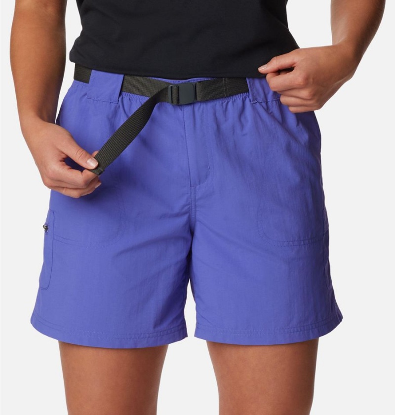 Purple Women's Columbia Sandy River Cargo Shorts | XPMAC-6957