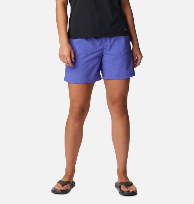 Purple Women\'s Columbia Sandy River Cargo Shorts | XPMAC-6957