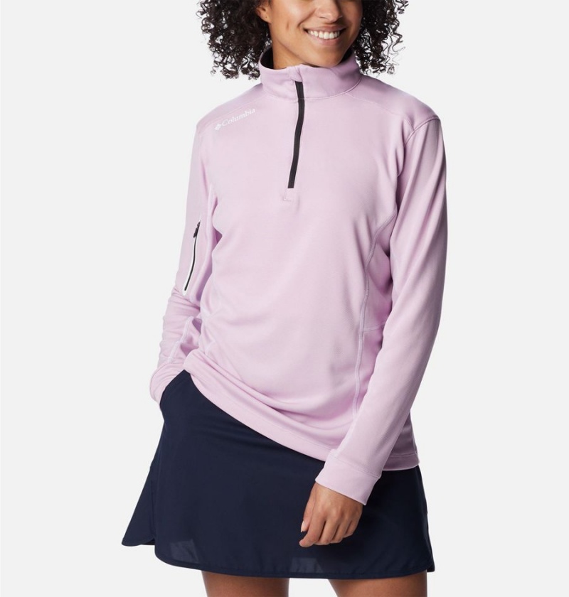 Purple Women's Columbia Shotgun Quarter Zip Golf Pullover | SPHFJ-2043