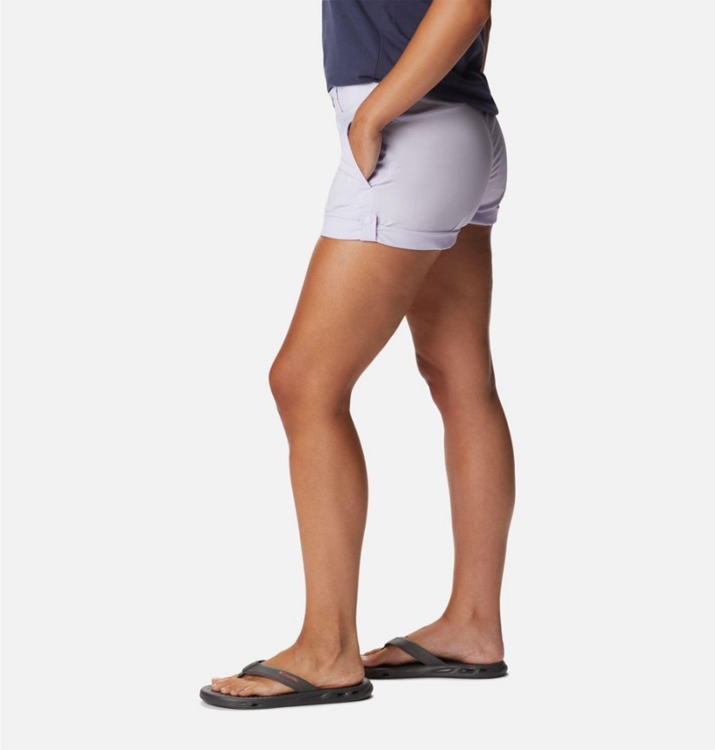 Purple Women's Columbia Silver Ridge Utility Shorts | GUXAO-8520