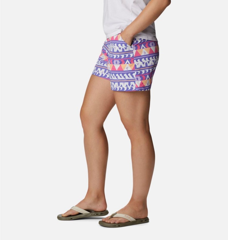 Purple Women's Columbia Summerdry Cargo Shorts | NPRLD-4852