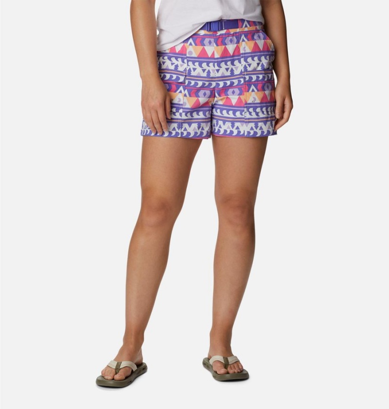 Purple Women\'s Columbia Summerdry Cargo Shorts | NPRLD-4852