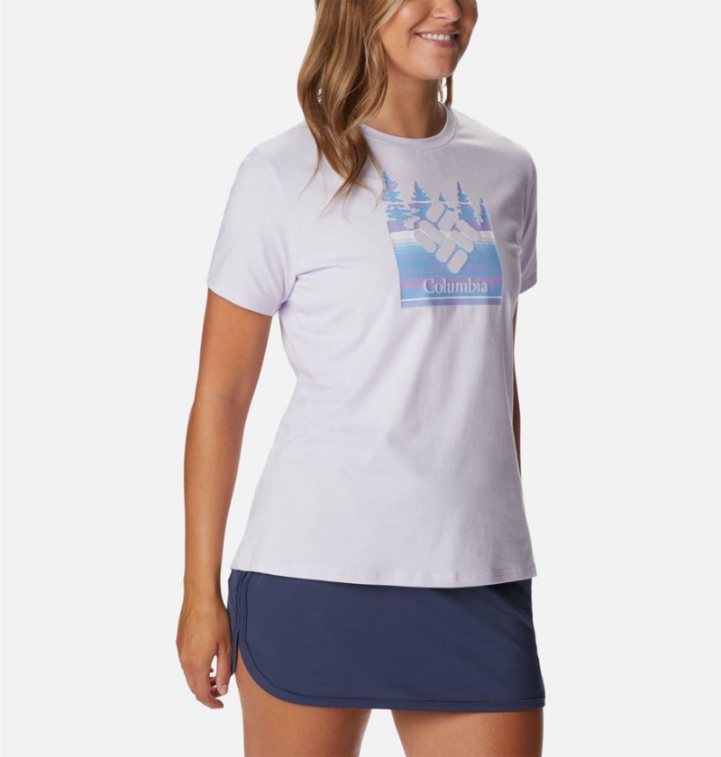 Purple Women's Columbia Sun Trek Graphic T-Shirt | SGPXN-0793