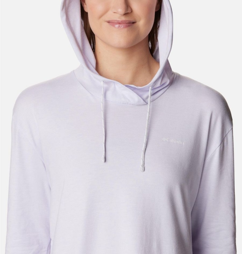 Purple Women's Columbia Sun Trek Pullover Hoodie | SXWPU-5946