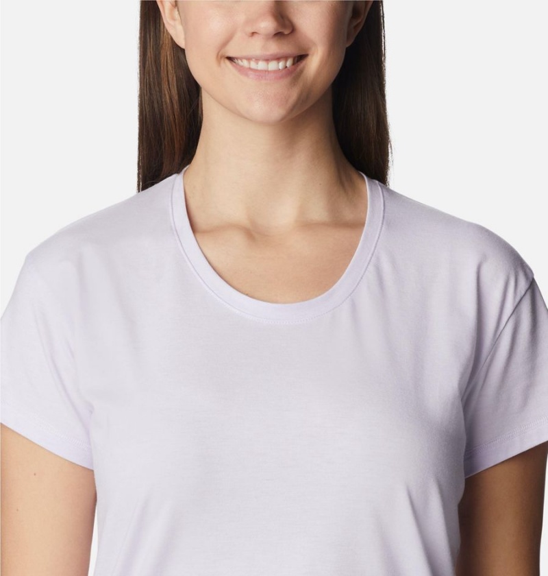 Purple Women's Columbia Sun Trek T-Shirt | ZEJUN-9176