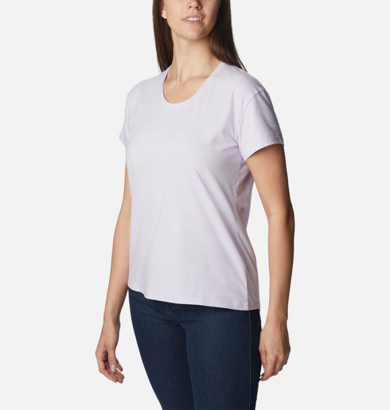 Purple Women's Columbia Sun Trek T-Shirt | ZEJUN-9176