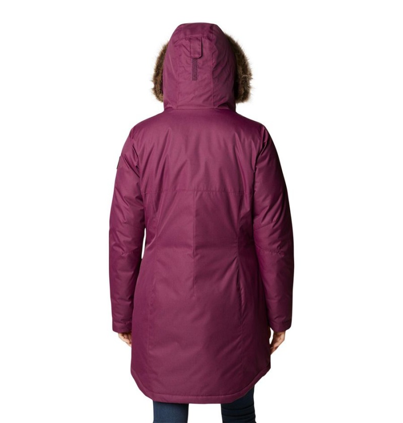 Purple Women's Columbia Suttle Mountain Long Insulated Coats | HWBLS-5123