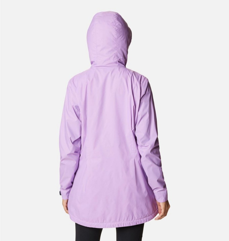 Purple Women's Columbia Switchback Lined Long Rain Jacket | HUIZT-6387