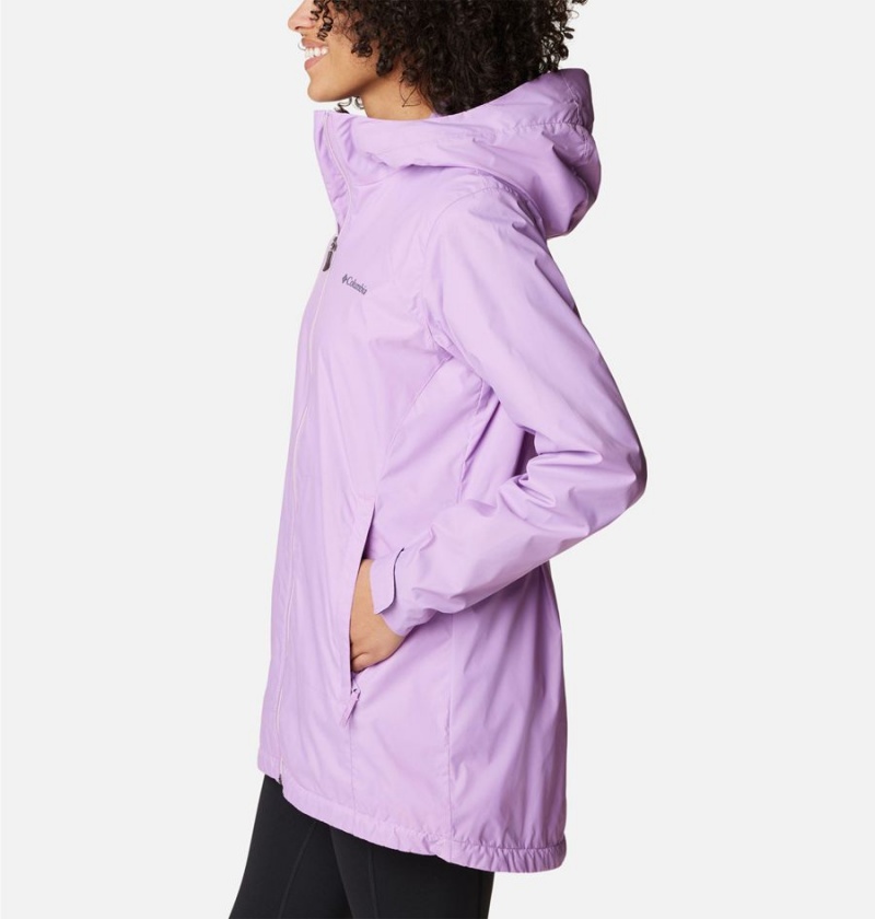 Purple Women's Columbia Switchback Lined Long Rain Jacket | HUIZT-6387