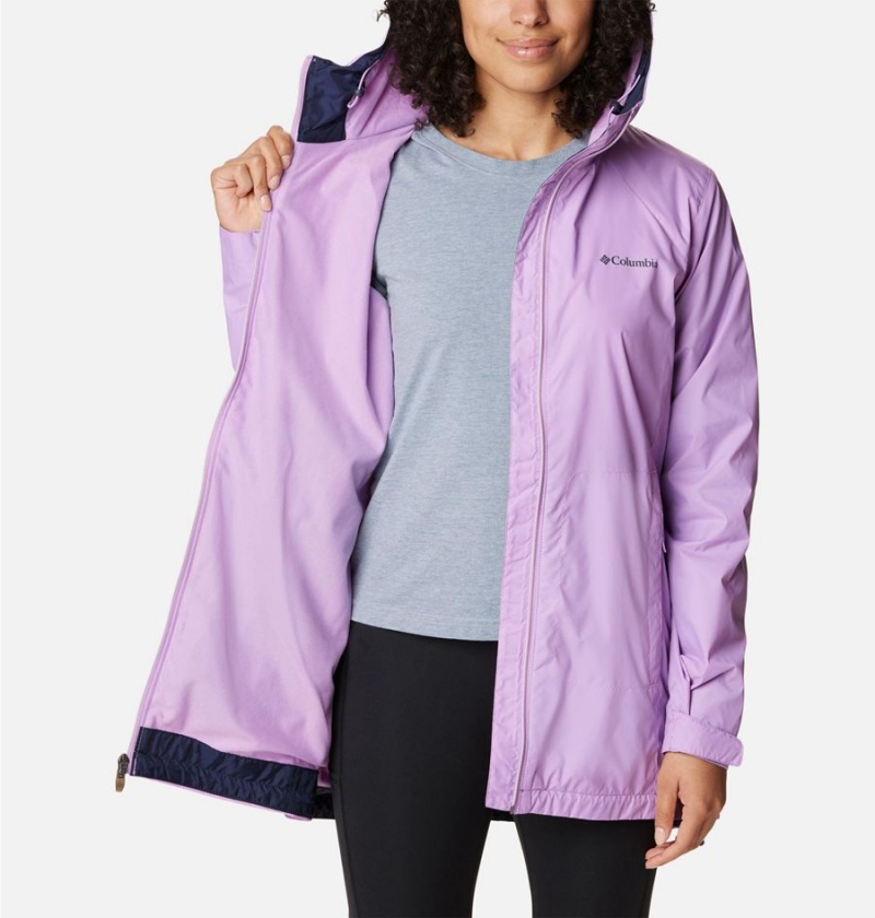 Purple Women's Columbia Switchback Lined Long Rain Jacket | HUIZT-6387