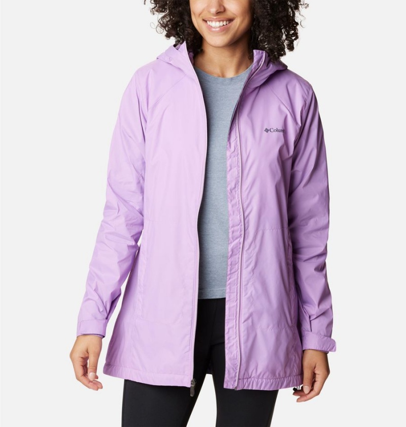 Purple Women's Columbia Switchback Lined Long Rain Jacket | HUIZT-6387