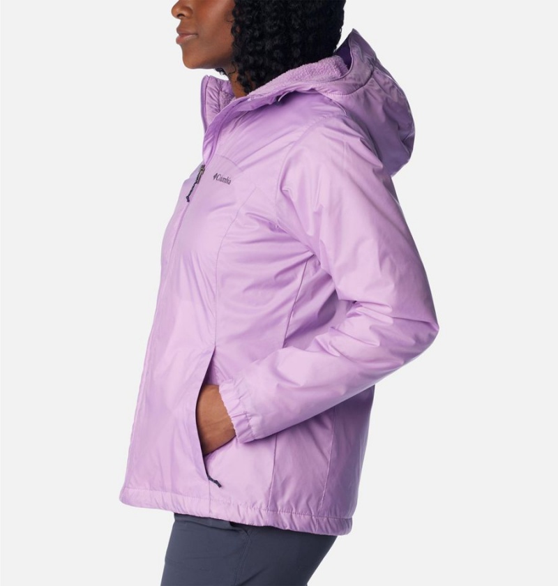 Purple Women's Columbia Switchback Sherpa Lined Rain Jacket | EUGTH-2409