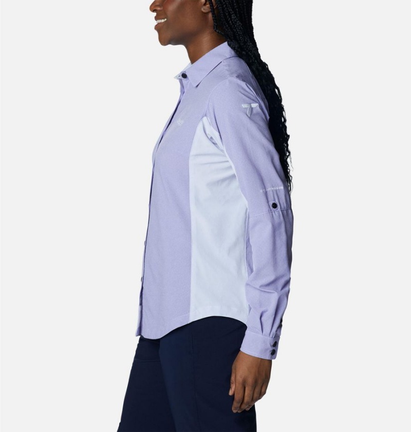 Purple Women's Columbia Titan Pass Irico Long Sleeve Shirt | TSJDP-6429