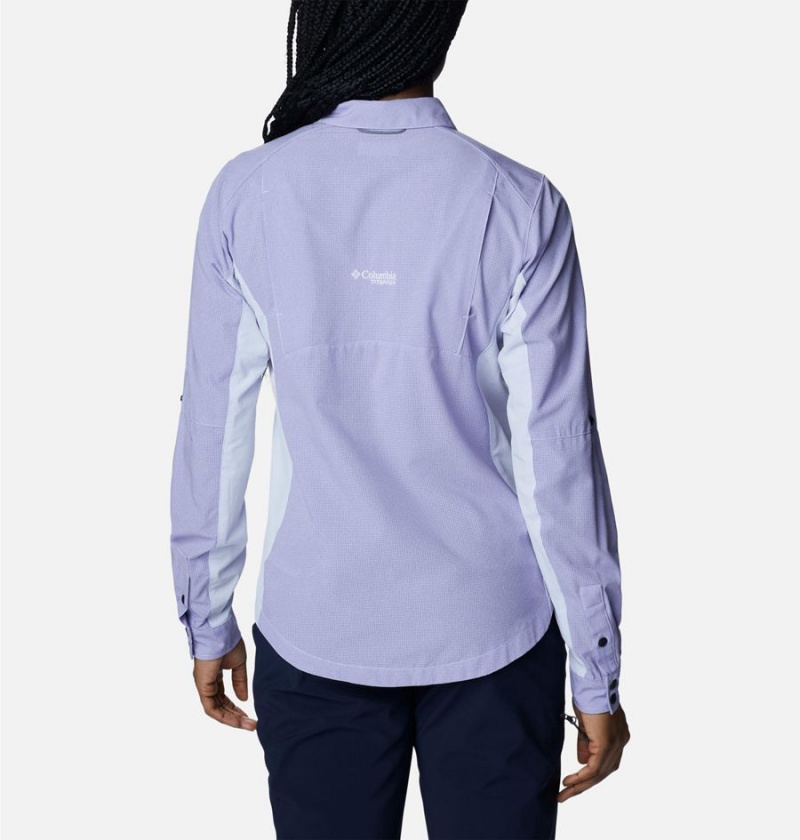 Purple Women's Columbia Titan Pass Irico Long Sleeve Shirt | TSJDP-6429