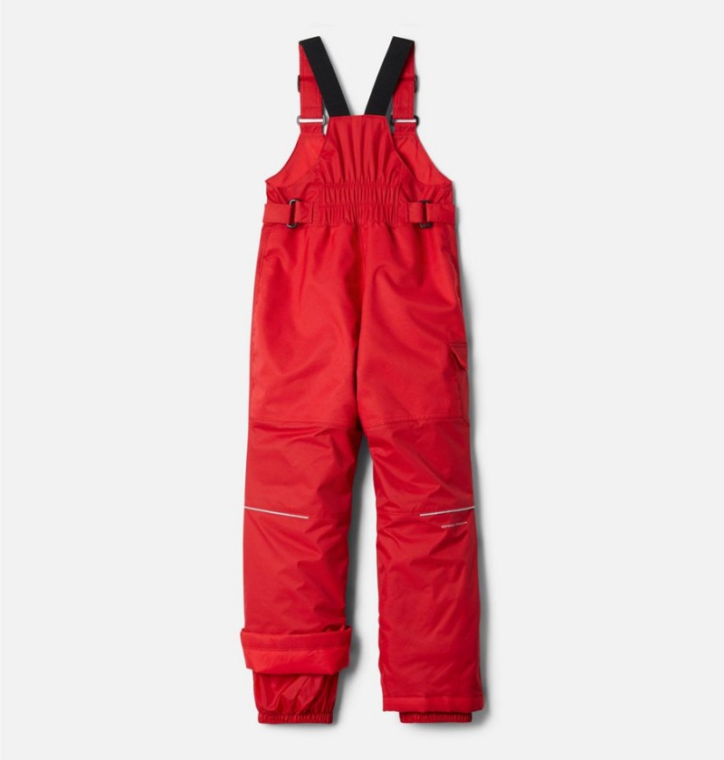 Red Kids' Columbia Adventure Ride Insulated Ski Bib Pants | OAQMZ-4795