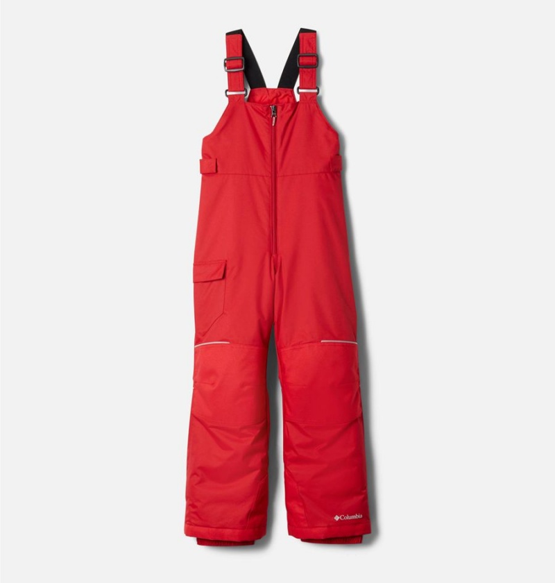 Red Kids\' Columbia Adventure Ride Insulated Ski Bib Pants | OAQMZ-4795