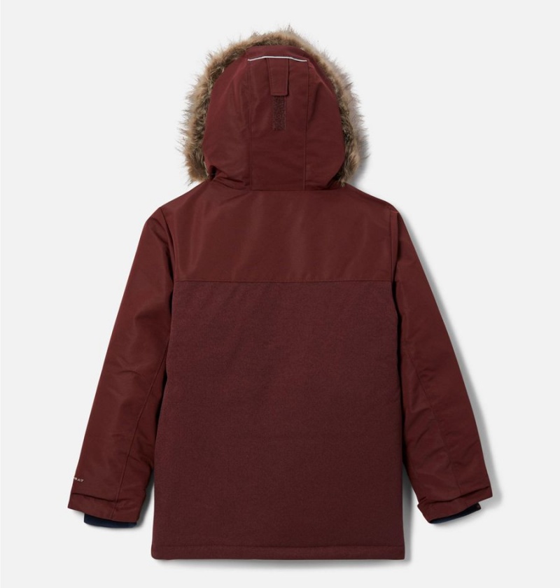 Red Kids' Columbia Boundary Bay Down Parka Jacket | GCLEW-5432