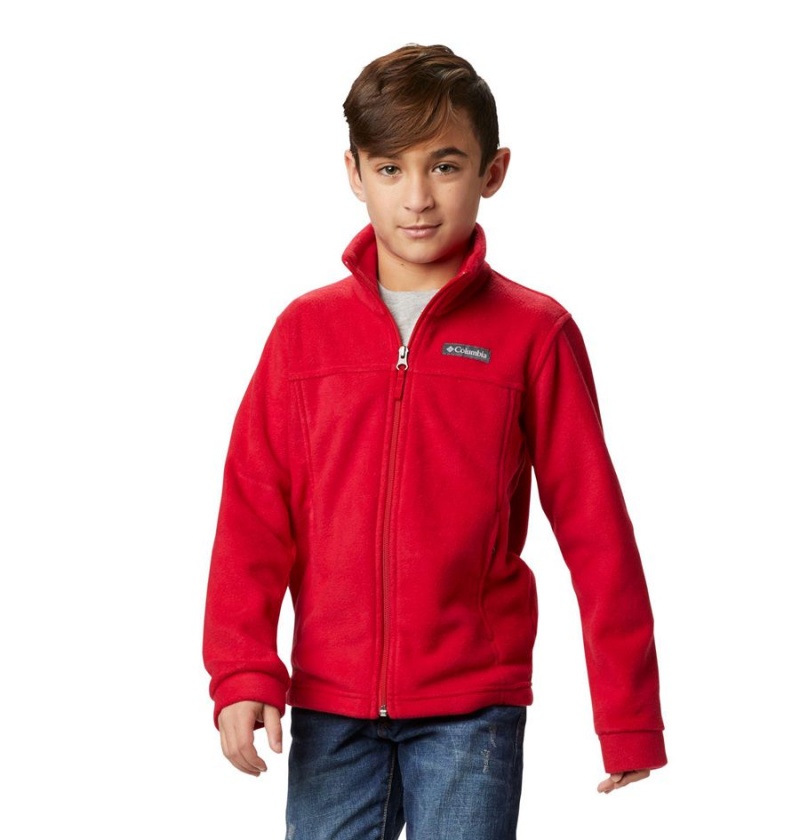 Red Kids' Columbia Steens Mountain II Fleece Jacket | JOWRP-5601