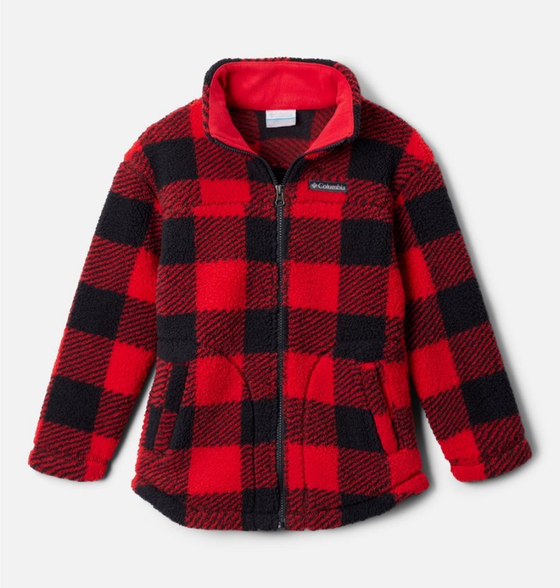 Red Kids\' Columbia West Bend Full Zip Fleece Jacket | YIQDK-7231