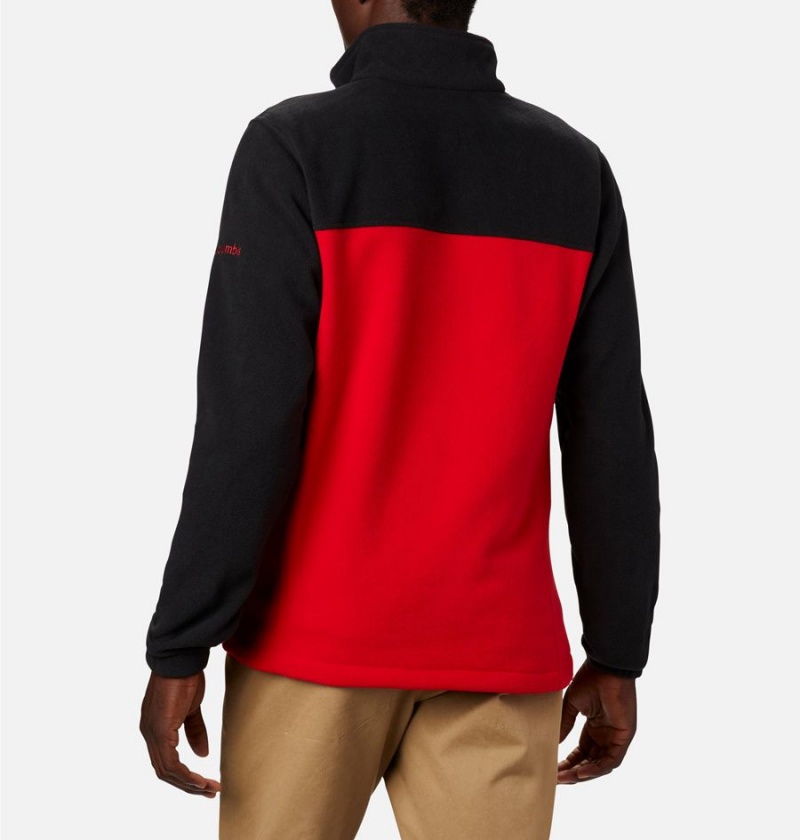 Red Men's Columbia Collegiate Flanker III - Georgia Fleece Jacket | VMWAT-7156